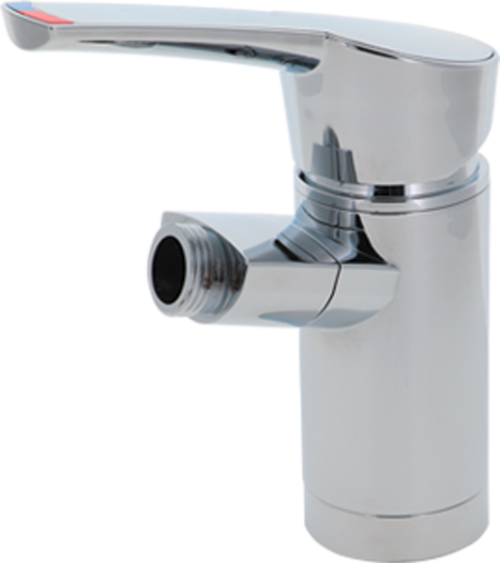 Comet Einhebelmischer COMO Kompakt mit Duschanschluss 1/2” und Schalter Höhe 14 cm chrom - Einhebelmischer