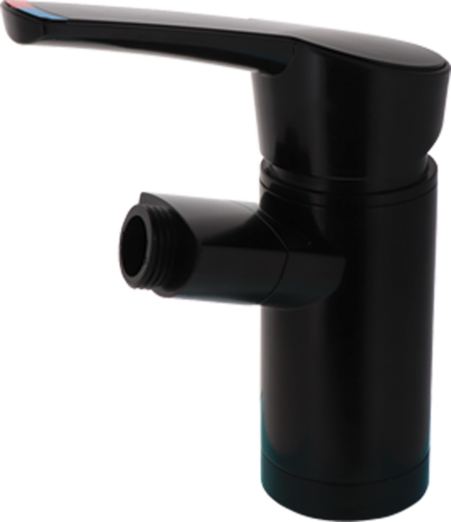 Comet Einhebelmischer COMO Kompakt mit Duschanschluss 1/2” und Schalter Höhe 14 cm mattschwarz  - Einhebelmischer