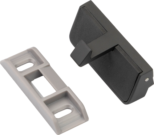 Confurn Hakenverschluss mit Schließwinkel schwarz - Scharniere, Beschläge & Möbelzubehör