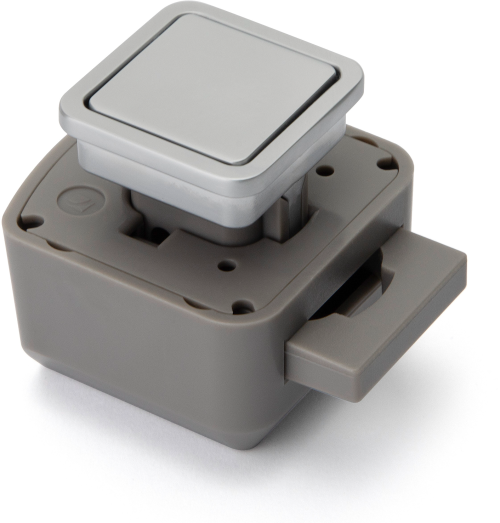 Confurn R-EVOLUTION Push Lock Schließsystem CV chrom matt galvanisiert - Vorhängeschlösser & Verriegelungen