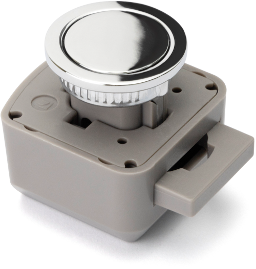 Confurn R-EVOLUTION Push Lock Schließsystem rund chrom glänzend galvanisiert - Vorhängeschlösser & Verriegelungen