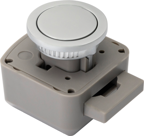 Confurn R-EVOLUTION Push Lock Schließsystem rund chrom matt galvanisiert - Vorhängeschlösser & Verriegelungen