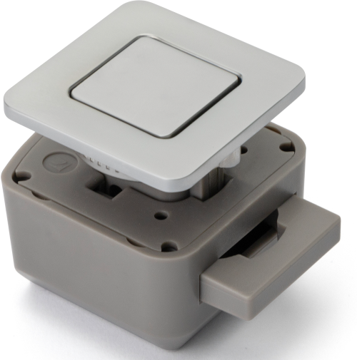 Confurn Schließsystem R-Evolution chrom matt / eckig - Vorhängeschlösser & Verriegelungen