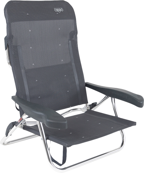 Crespo AL/221-M Beach Chair Strandstuhl grau - Strandstühle
