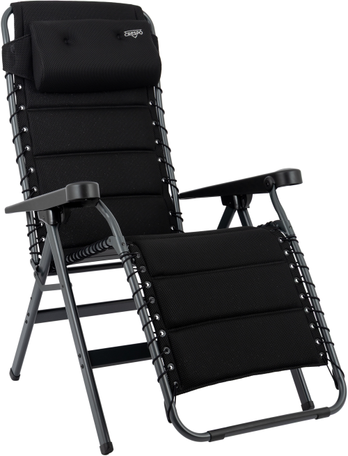 Crespo AP-232-80 Air Deluxe Relaxliege inkl. Tragetasche schwarz - Relaxsessel