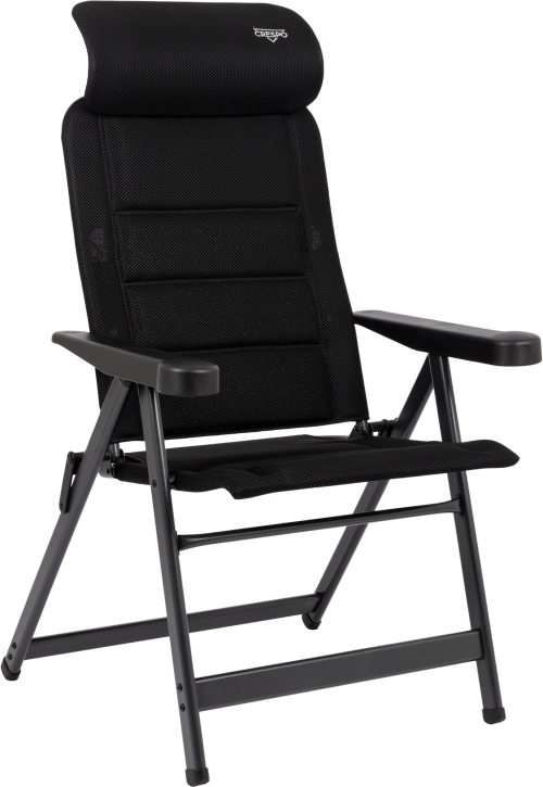 Crespo AP/235-ADC-80 Campingstuhl mit 7-fach verstellbarer Rückenlehne / verstellbarer Kopfstütze schwarz - Klappstühle