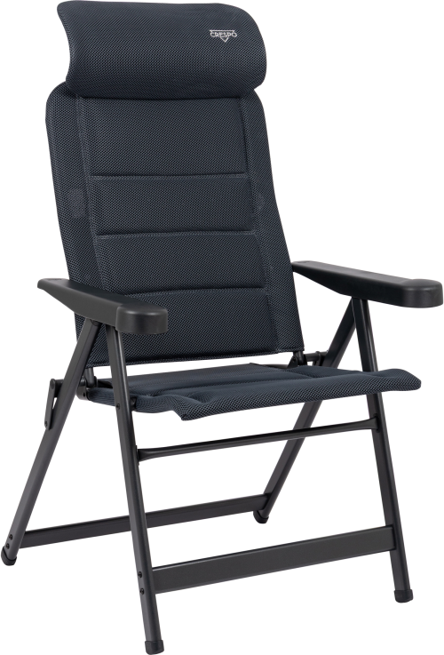 Crespo AP/235-ADC-86 Campingstuhl mit 7-fach verstellbarer Rückenlehne / verstellbarer Kopfstütze grau - Klappstühle