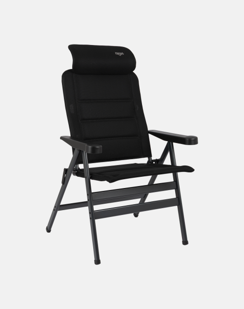 Crespo AP/238-ADC-80 Campingstuhl extra breit mit 7-fach verstellbarer Rückenlehne / verstellbarer Kopfstütze / bis 200 kg schwarz - Klappstühle