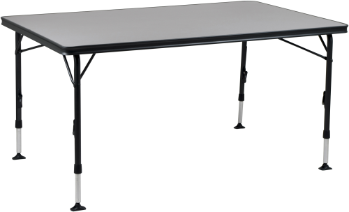 Crespo AP/276-89 höhenverstellbarer Klapptisch mit hitzebeständiger Tischplatte 140 x 85 x 63–74 cm schwarz - Klapptische