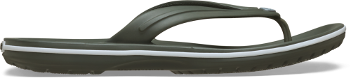 Crocs Crocband Flip Unisex Sandalen olive 45-46 - Herrenschuhe