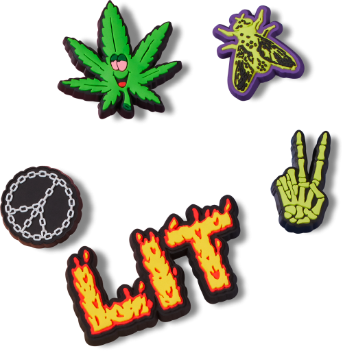 Crocs Jibbitz Lit Schuhanstecker 5er-Pack bunt  - Handschuhe, Gürtel & Sonstiges