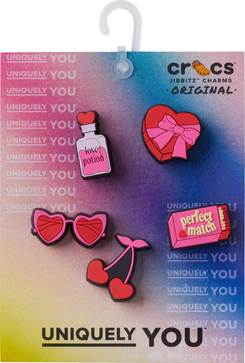 Crocs Jibbitz Lovers Schuhanstecker 5er-Pack rot  - Handschuhe, Gürtel & Sonstiges