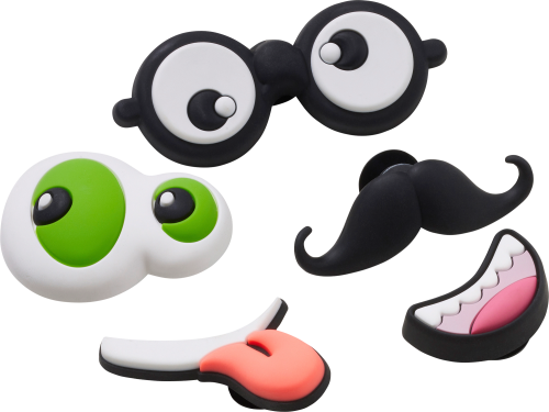 Crocs Jibbitz Make Your Own Faces 5er Pack schwarz  - Handschuhe, Gürtel & Sonstiges