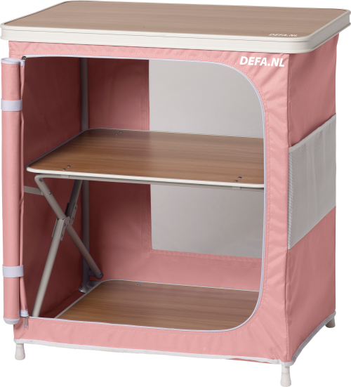 DEFA Campingschrank Beachy 80 x 48 x 80 cm pastellrosa - Faltschränke