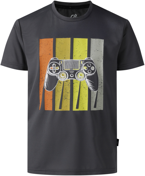 Dare2b Amuse III Kinder Funktionsshirt dunkelgrau 140 - Kinder T-Shirts & -hemden von Dare 2b