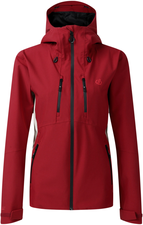 Dare2b Diverging II Damen Regenjacke dunkelrot 38 - Damenjacken von Dare 2b