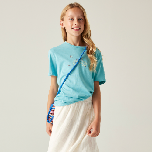 Dare2b Trailblazer III Kinder Baumwollshirt hellblau 164 - Kinder T-Shirts & -hemden von Dare 2b