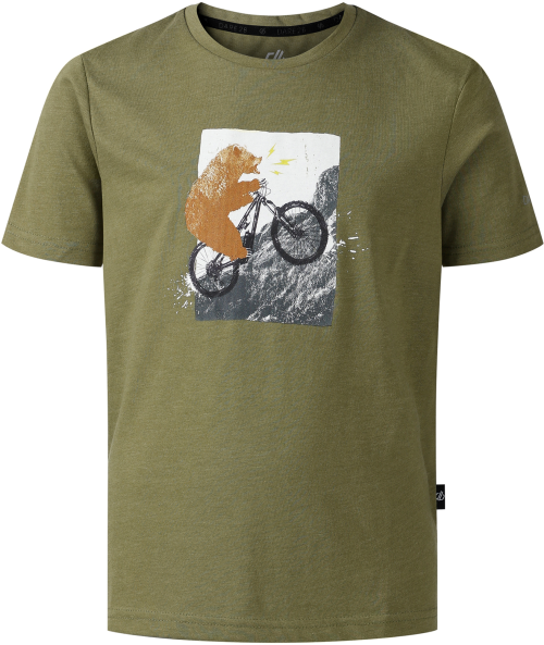 Dare2b Trailblazer III Kinder Baumwollshirt olive 104 - Kinder T-Shirts & -hemden von Dare 2b