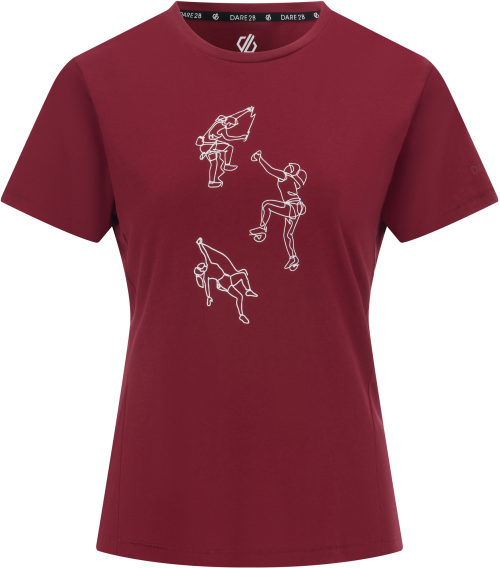 Dare2b Tranquility III Damen T-Shirt rot 44 - Damenshirts, -blusen & -pullover von Dare 2b