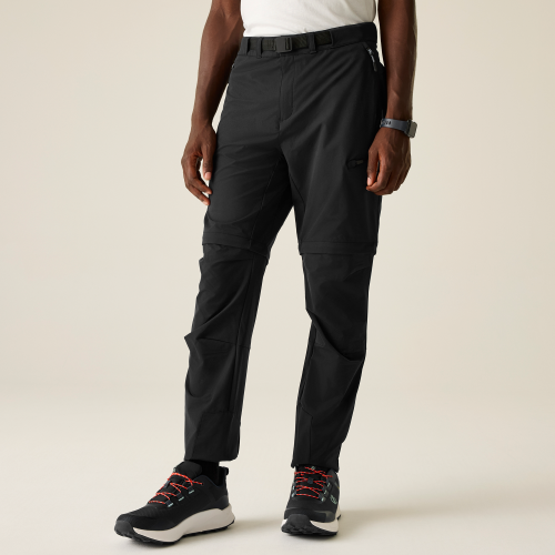 Dare2b Tuned In Pro II Herren  Zip-Off Wanderhose schwarz 48 - Herrenhosen & -shorts von Dare 2b