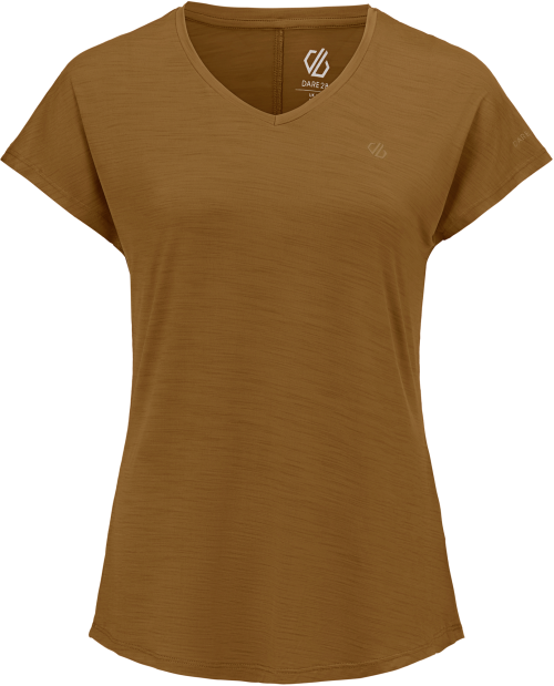 Dare2b Vigilant Tee Damen Funktionsshirt hellbraun 42 - Damenshirts, -blusen & -pullover von Dare 2b