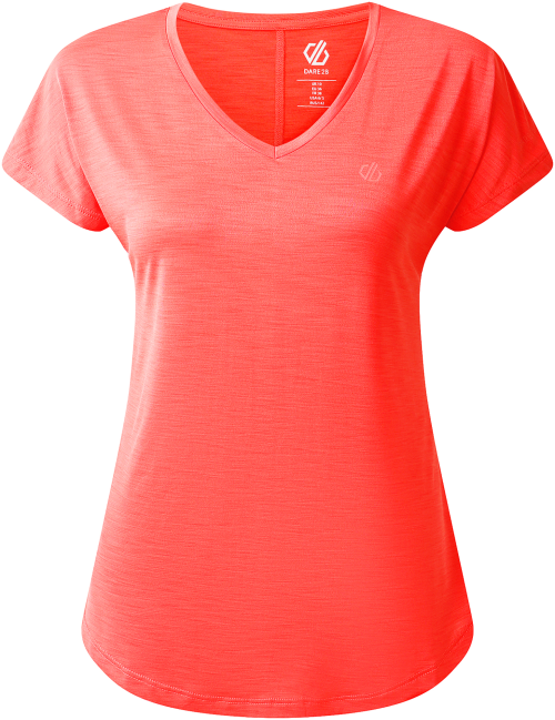 Dare2b Vigilant Tee Damen Funktionsshirt melon 44 - Damenshirts, -blusen & -pullover von Dare 2b