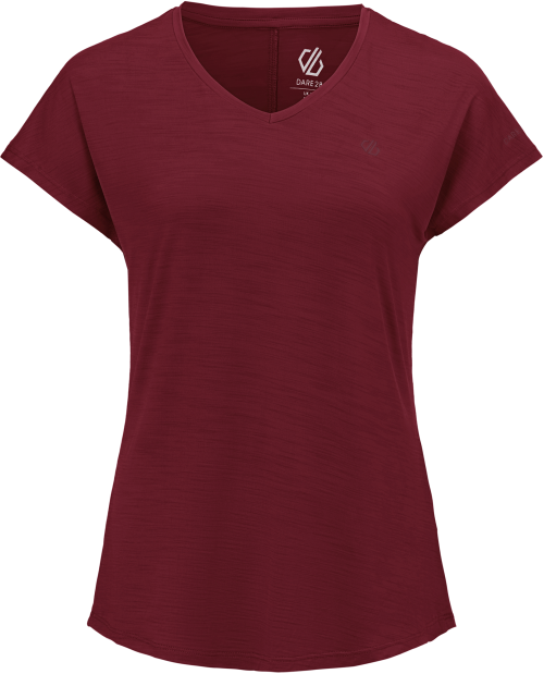 Dare2b Vigilant Tee Damen Funktionsshirt rot 38 - Damenshirts, -blusen & -pullover von Dare 2b