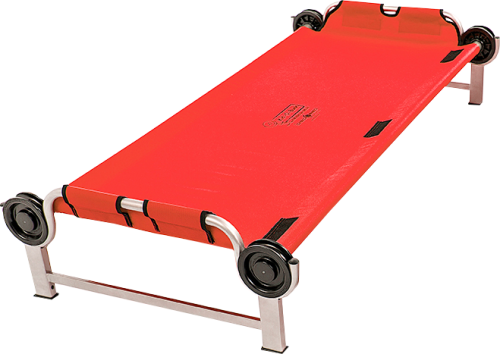 Disc-O-Bed Kid-O-Bed mit geradem Rahmen, ohne Seitentasche, rot - Feldbetten