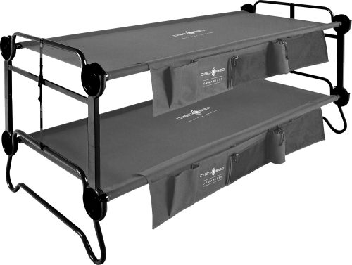 Disc-O-Bed Stockbett mit Seitentaschen XL Anthrazit - Feldbetten