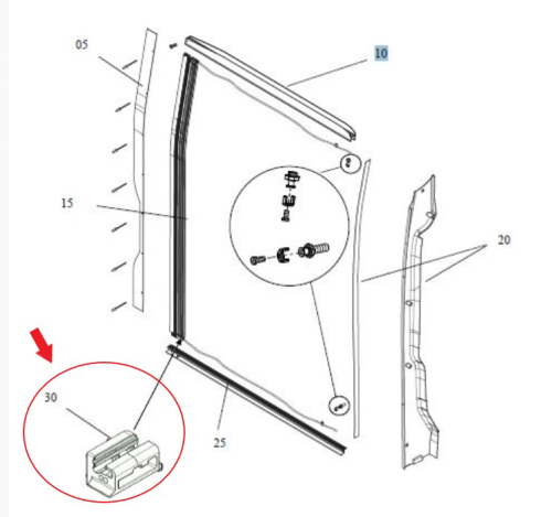 Dometic Endstück  - Ersatzteile Dometic Rollos
