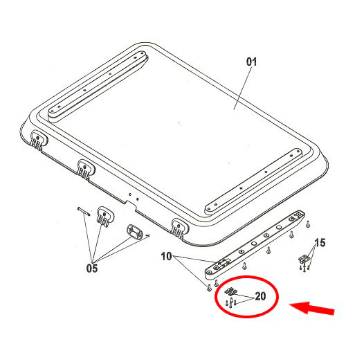Dometic Halteprofil mit Montageteile - Ersatzteile Fahrzeug