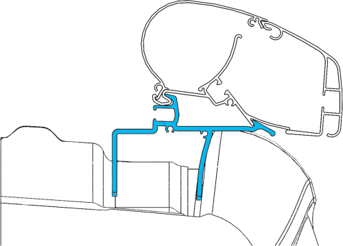 Dometic PR-ADAPT Wandmarkisenadapter für VW Crafter ab 2017 - Markisenadapter