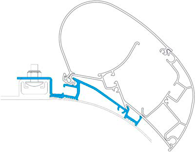 Dometic PR-Adapt Adapter für Dachmarkisen PW 2000 und PW 2500 5,5 m - Markisenadapter