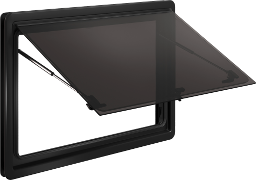 Dometic PUR-Win S10 Ausstellfenster doppelverglastes Polyurethan-Fenster für Wohnmobile 900 x 450 mm schwarz - Fenster