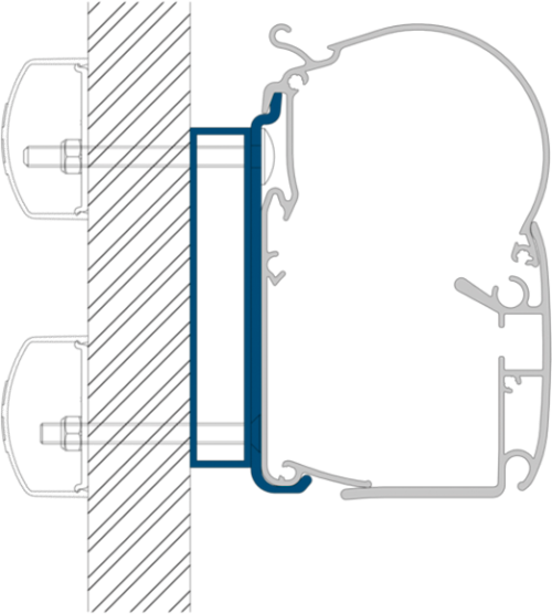 Dometic PW-ADAPT Adapter für Wandmarkisen PW 1100, PW 1500 & PW 3800 3.0m - Markisenadapter