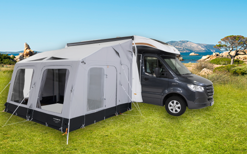 Dometic Rally Air Tour 330 S aufblasbares Wohnwagen- / Reisemobilvorzelt Anbauhöhe 235 - 265 cm - Reisemobil- & Busvorzelte