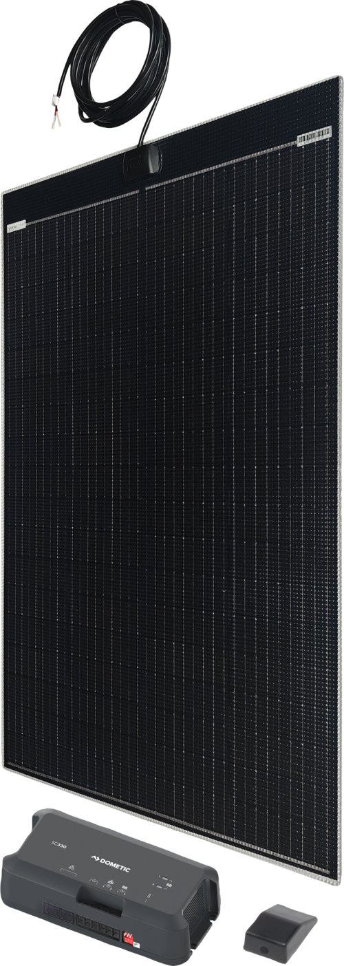 Dometic Solarkomplettsystem Light & Flat schwarz 130 W Modulanzahl 1  - Solar-Komplettsets