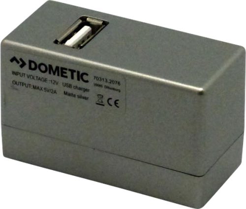 Dometic Stromschienenadapter mit USB-Anschluss silber - Leuchten Zubehör