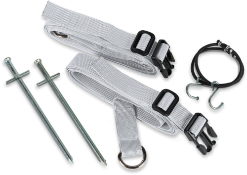 Dometic Sturmbandset für Vorzelte 4-teilig bestehend aus 2 Sturmbändern und 2 Heringen mist - Zeltheringe & Abspannmaterial