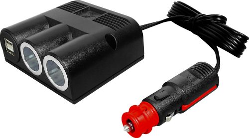 Dreifachsteckdose mit USB - 12 / 24 V Einbausteckdosen von ProCar