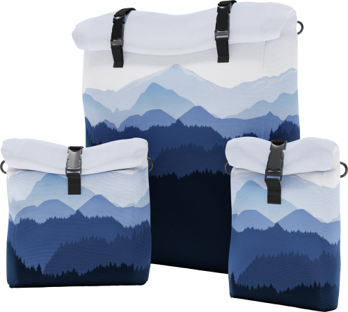 DriveDressy Magnet-Tasche/Organizer L Misty Mountains Blue - Packsäcke und Packtaschen von Drive Dressy