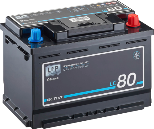 ECTIVE LC 80 LT 12 V LiFePO4 Lithiumbatterie 80 Ah - Fahrzeug-Batterien
