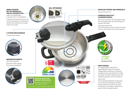 ELO Premium Schnellkochtopf Mistral 4,5 Liter - Camping-Töpfe