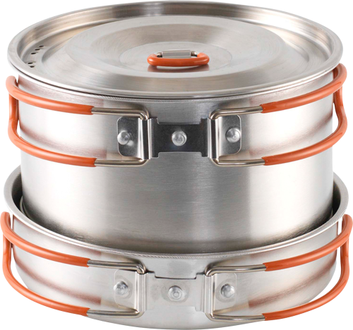 Easy Camp Moss 4 Kochset 8 teilig inkl Pfanne / Deckel / Becher / Teller - Kochgeschirr-Sets