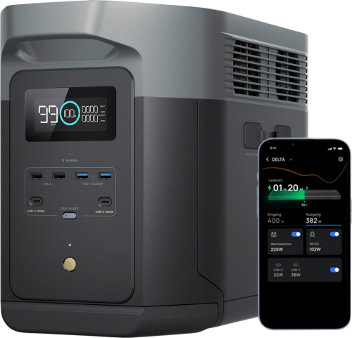 EcoFlow Delta 2 Max Tragbare Powerstation 2 kWh 2.400 W - Powerstations