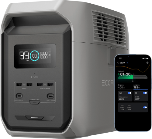 EcoFlow Delta 3 1500 Tragbare Powerstation 1,5 kWh 1.800 W - Powerstations