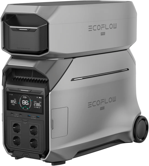 EcoFlow Delta 3 Pro Tragbare Powerstation 4 kWh 4.000 W inkl. intelligenter Zusatzbatterie - Powerstations