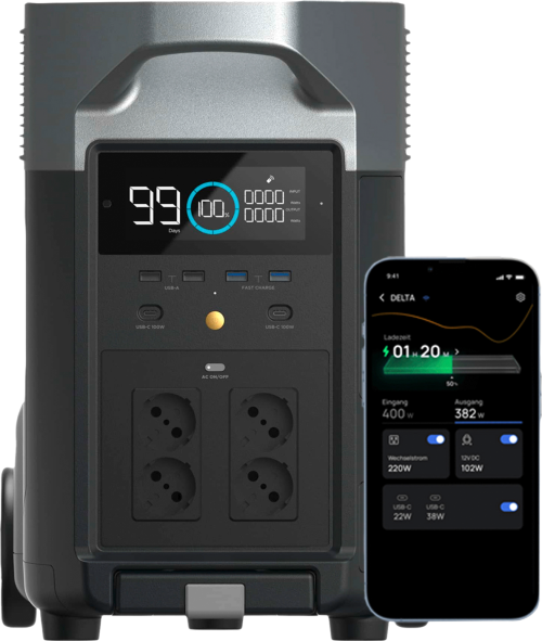 EcoFlow Delta Pro Tragbare Powerstation 3,6 kWh 3.600 W - Powerstations