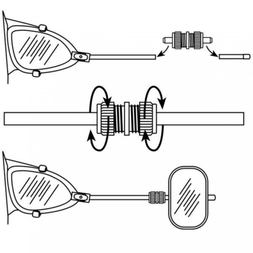 Emuk Halter-Rohr-Verlängerungen 10 cm - Zubehör Caravanspiegel