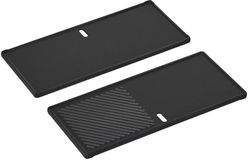 Enders 1/3 Uniq 3 Guss-Wendeplatte beidseitig verwendbar aus emailliertem Gusseisen 44,5 x 20,5 x 1,2 cm - Grillroste, Pfannen und Platten